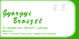gyorgyi brosztl business card