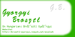 gyorgyi brosztl business card